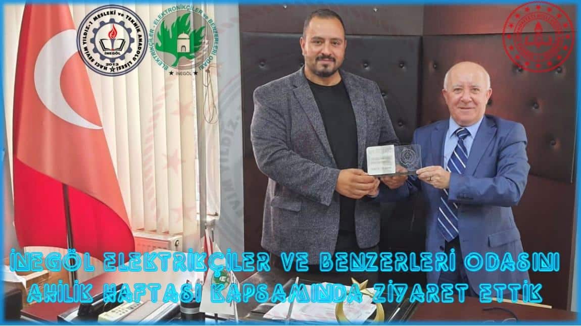 İNEGÖL ELEKTRİKÇİLER VE BENZERLERİ ODASINI AHİLİK HAFTASI KAPSAMINDA ZİYARET ETTİK.